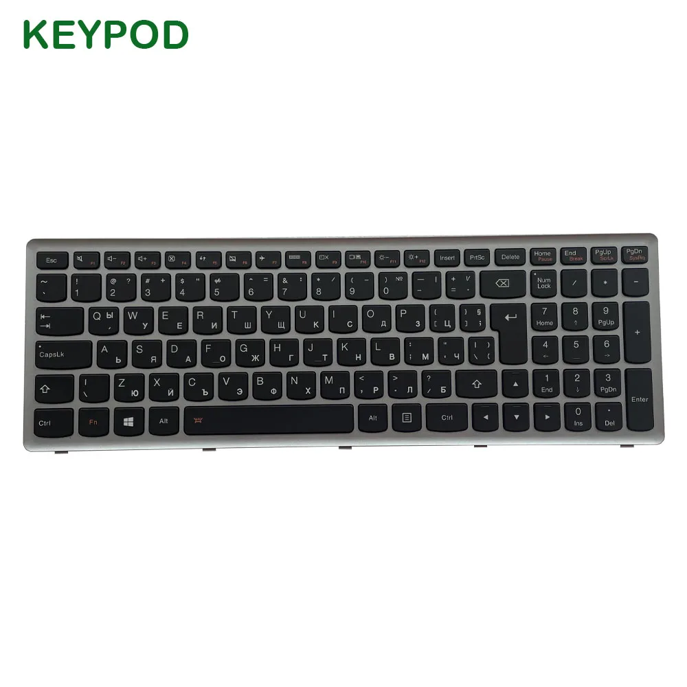 Новая Болгария для Lenovo G500S G505 G505S S500 Z501 Z505 Z510 подсветка Серебристая Клавиатура