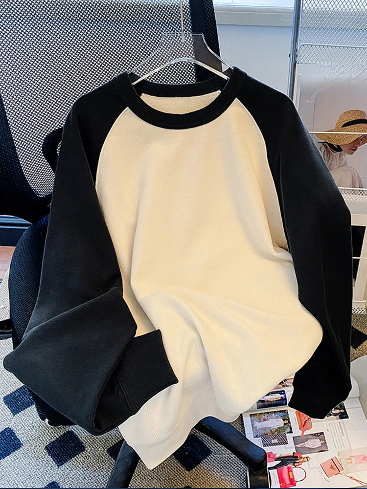 

new Autumn y2k Hoodies Women Harajuku Patchwork Hoodie Clothes long sleeve oversized Sweatshirts Korean thin Sweatshirt pullover