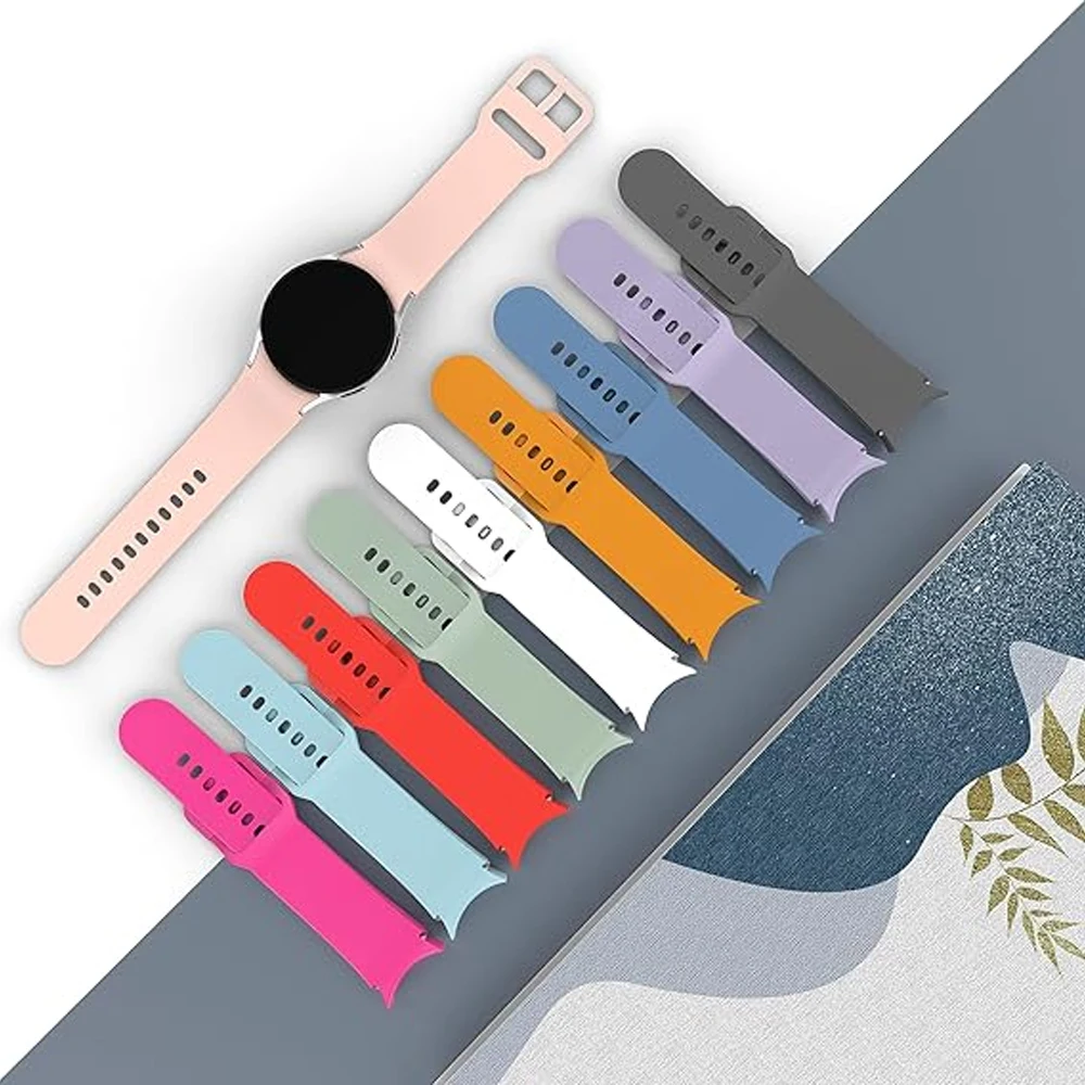 

Band For Samsung Galaxy Watch 6/4/5/Pro/classic 45mm 44mm 40mm 47mm 43mm No Gaps Silicone Bracelet correa Galaxy Watch 6 strap