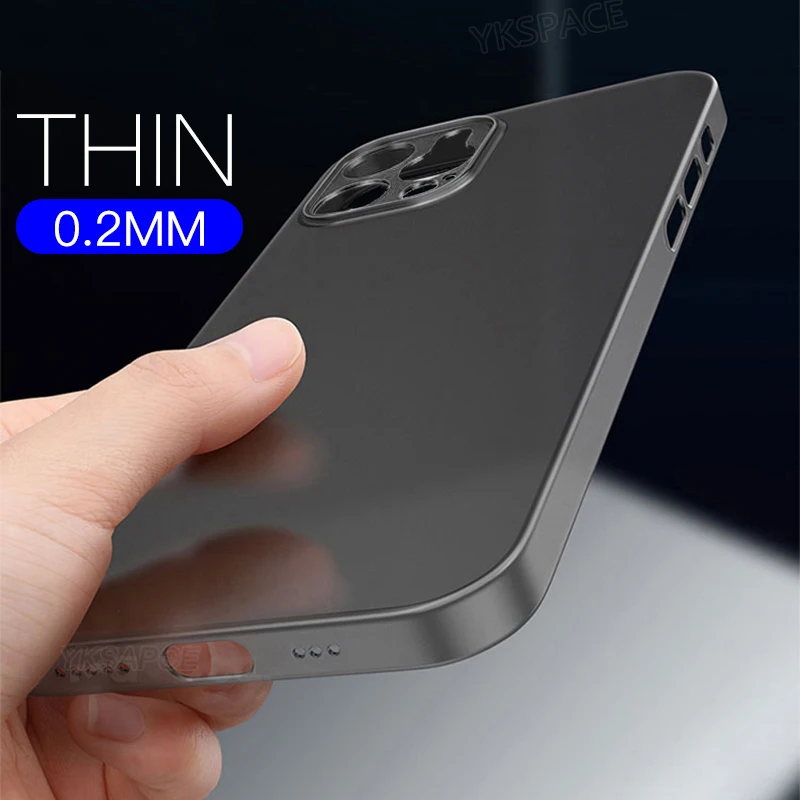 Цветной 0 3 мм Ультратонкий матовый чехол для iPhone 13 12 mini 11 XR X XS Pro Max 6 7 8 SE 2020