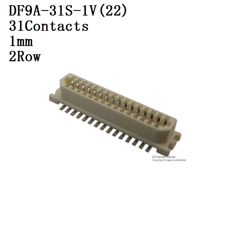HIROSE-Conector DF9A-31S-1V,DF9B-31S-1V,9S-1V Connector, Header, 1 mm, 2 Row, Socket 10 unids/lote