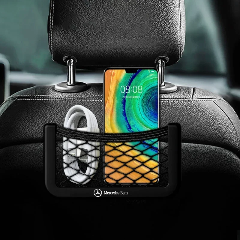 Автомобильный органайзер сетчатая сумка для хранения карман аксессуары Mercedes Benz