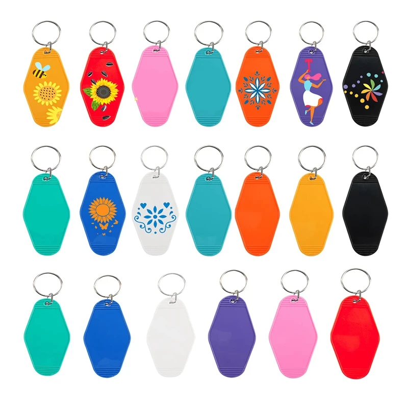 

20 шт., заготовки для ключей, винтажные бриллиантовые брелки для ключей в отеле, заготовки для ключей с сублимационной печатью, винтажный орнамент