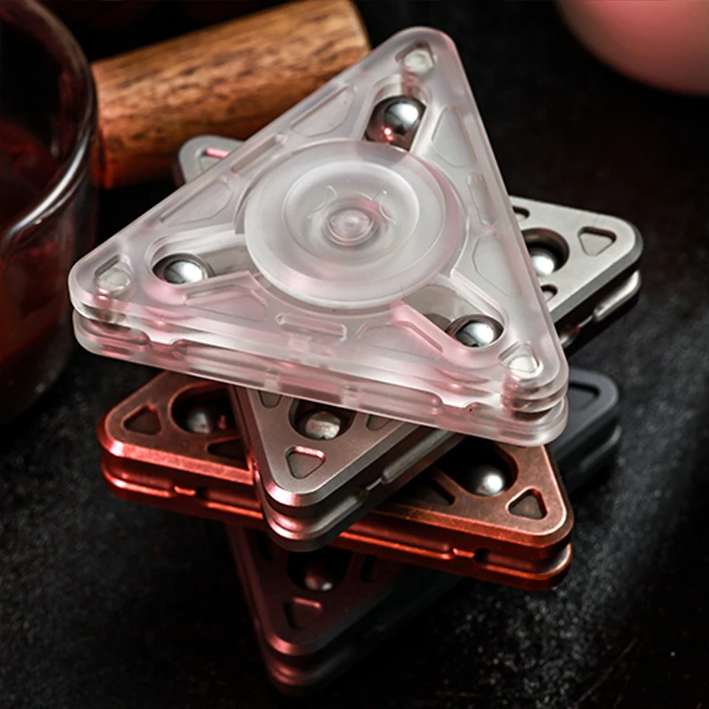 Three-Leaf Fingertip Gyro Decompression Boring Steel Beads Pressure Reduction Toy EDC Magnetic Suction Rotating Cool