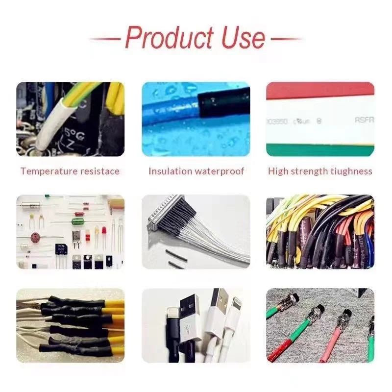 Термоусадочные трубки комплект термостойких трубок 2:1 ibuw изоляция проводов и