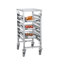 heavybao single row stainless steel gastronorm gn pan tray trolley for restaurant