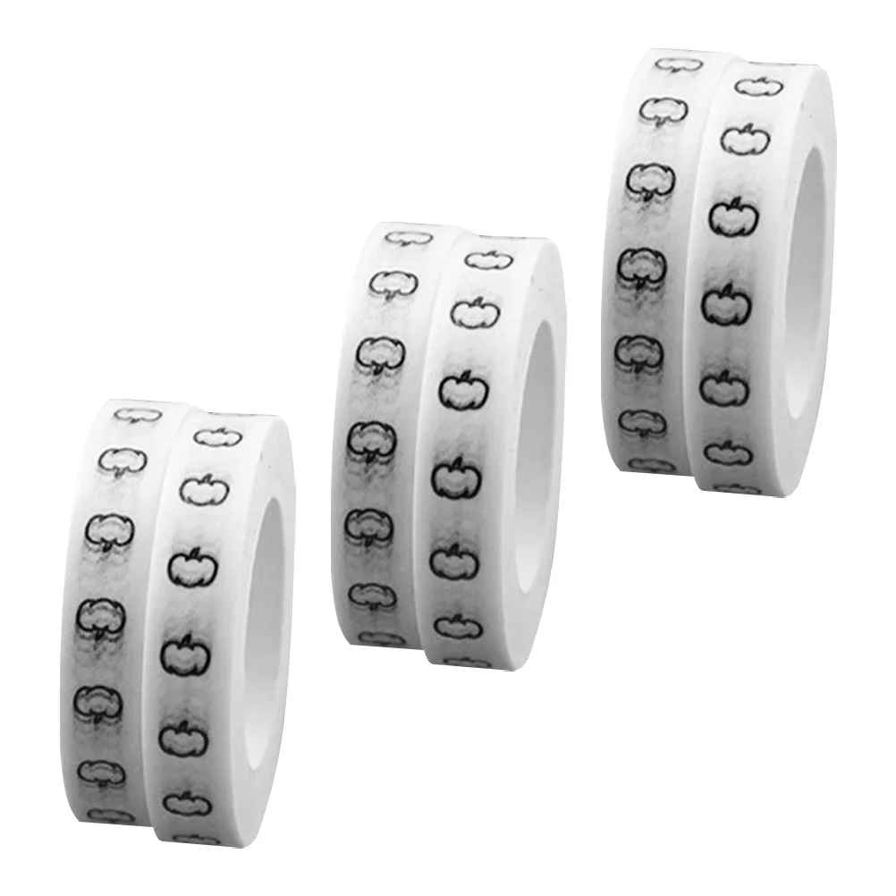 

Tapes Tapewashi Paper Adhesive Diy Decor Masking Fall Orange Black Decorative Sticker Pumpkin