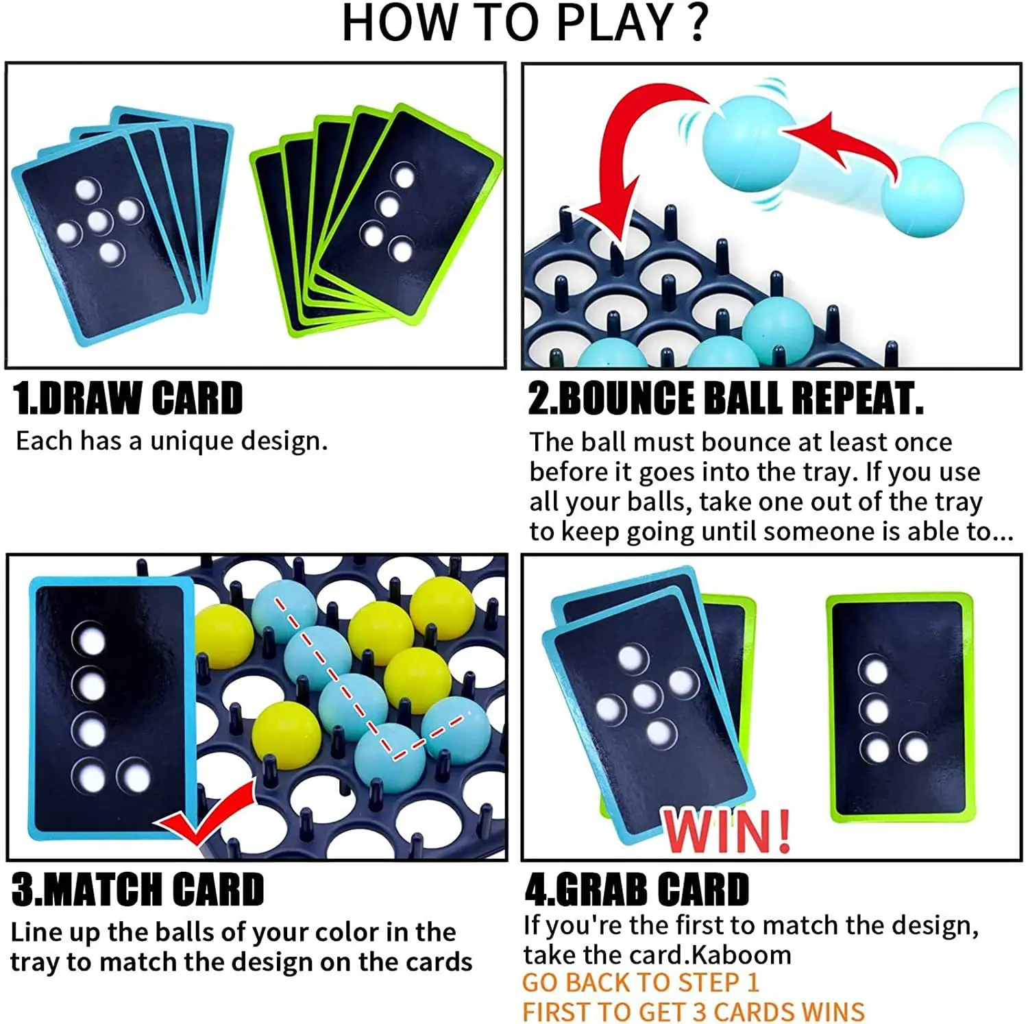 Дешево 1 Набор прыгающий мяч настольные игры прыгающая игра активирующая мяч игра для детей семья и вечерние настольная прыгающая игрушка прыгающ...