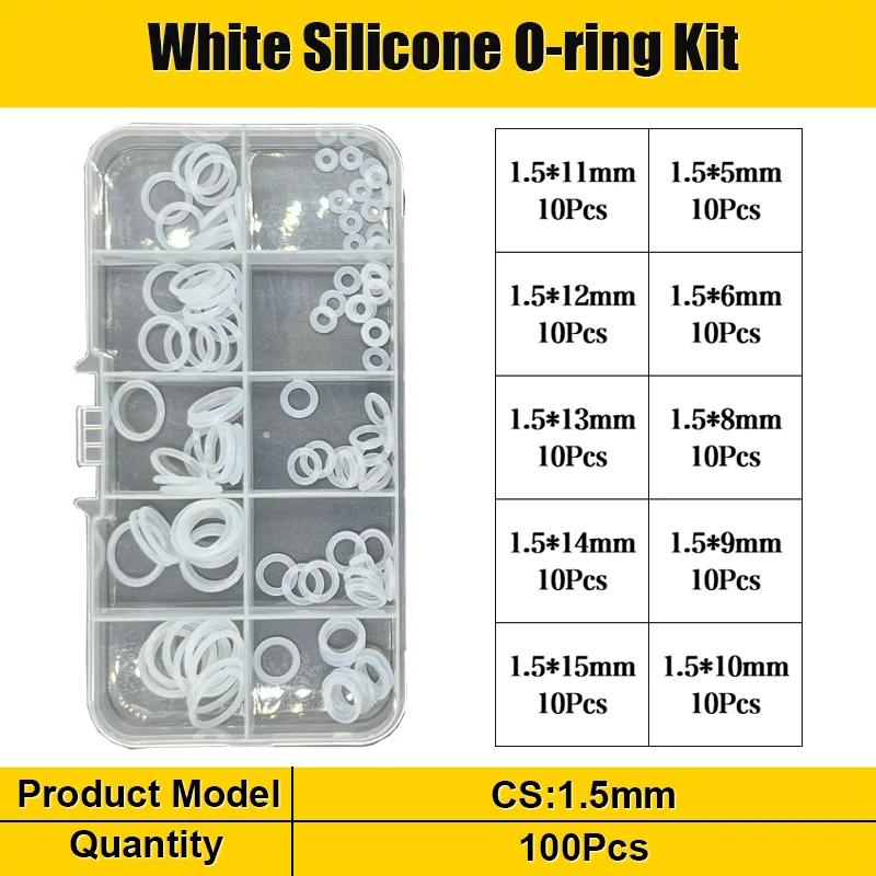 

Силиконовые уплотнительные кольца CS1.5-3.1мм