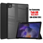 Прозрачный чехол для планшета Samsung Galaxy Tab A8 2021, кожаный чехол 10,5 дюйма с подставкой, тройного сложения, автоматический режим сна и пробуждения, тонкий защитный чехол