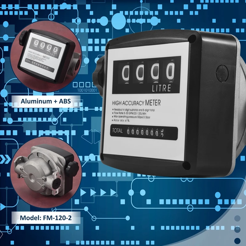 Механический указатель уровня топлива 4-значный расход механический расходомер