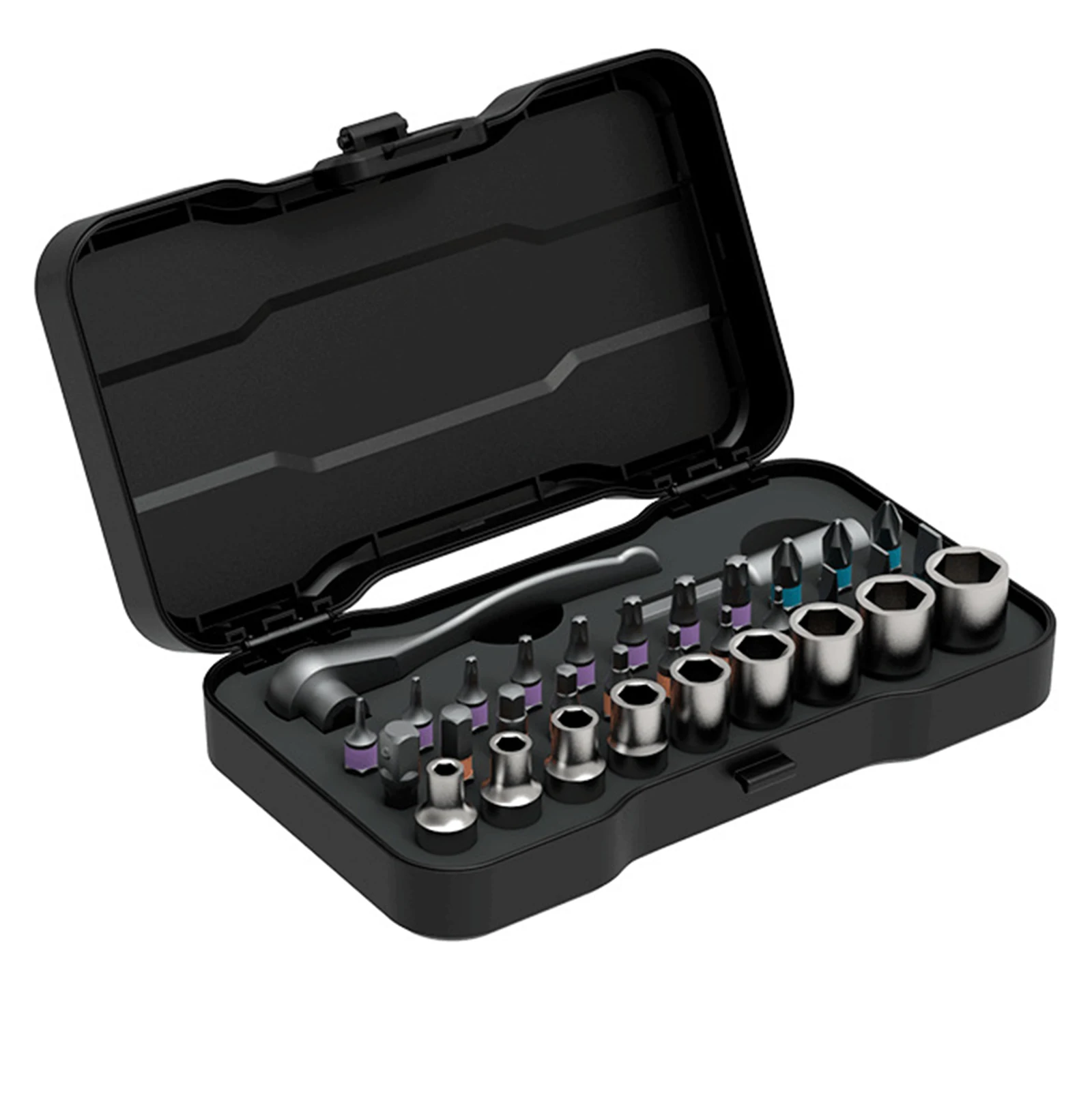 

Portable RS1 24 In 1 Screwdriver Set Ratchet Wrench Screw Driver Kit S2 Magnetic Bits Tools Set DIY Household Repair Tools