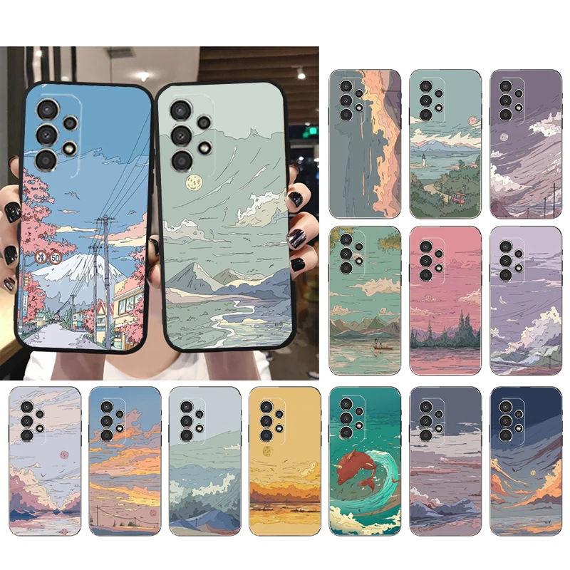 

Anime Scenery Sky Landscape Phone Case for Samsung Galaxy A73 A13 A22 A32 A71 A33 A52 A53 A72 A73 A51 A31 A23 A34 A54 A52 A53S