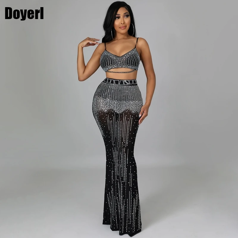 

Sexy Crystal Birthday Dress for Women Long Bodycon See Through Sheer Mesh Maxi Dress Elegant Rhinestone Evening Party Dress Club