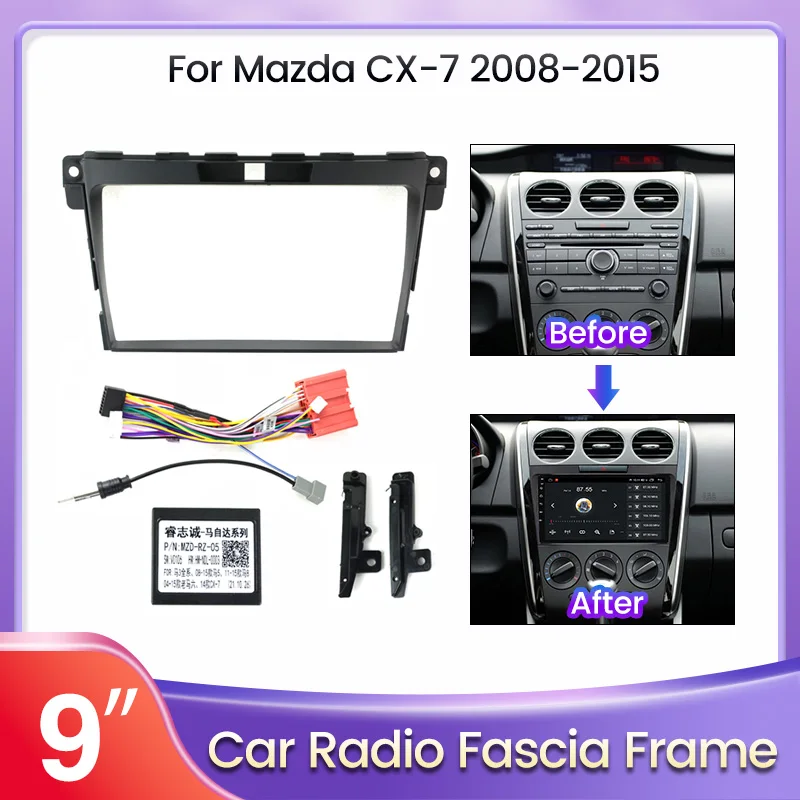Radio Đa Phương Tiện Video Dẫn Đường GPS Fascias Dành Cho Xe Mazda CX7 CX-7 CX 7 2008-2015 Bảng Bảng Đồng Hồ Lắp Đặt Viền bộ Ốp Viền