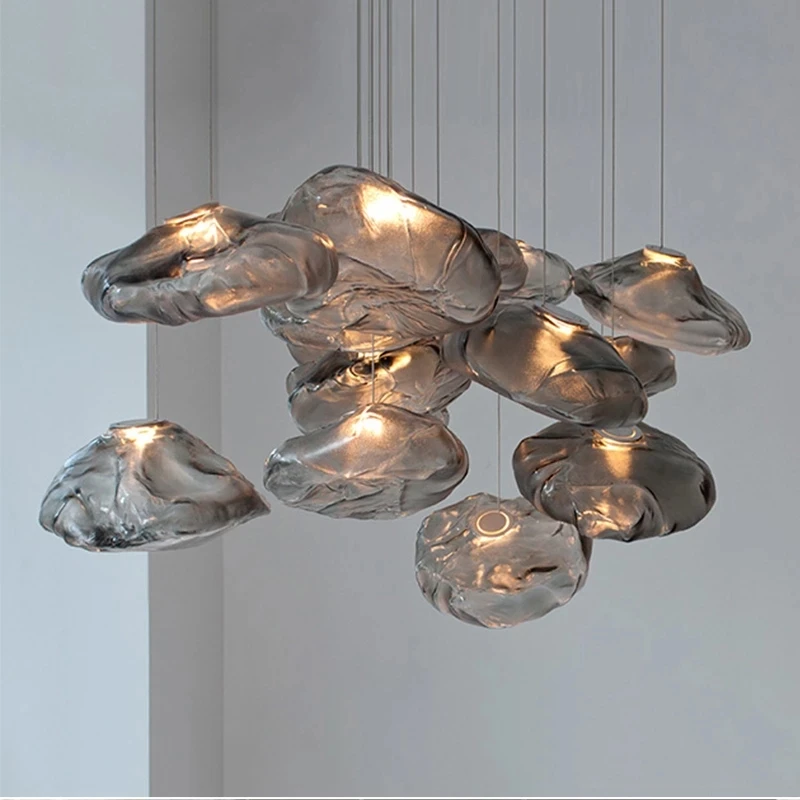 

Modern LED Cloud Ceiling Chandeliers Glass Lampshade Living Dining Room Pendant Lamp Home Decor Hanging Light Fixtures