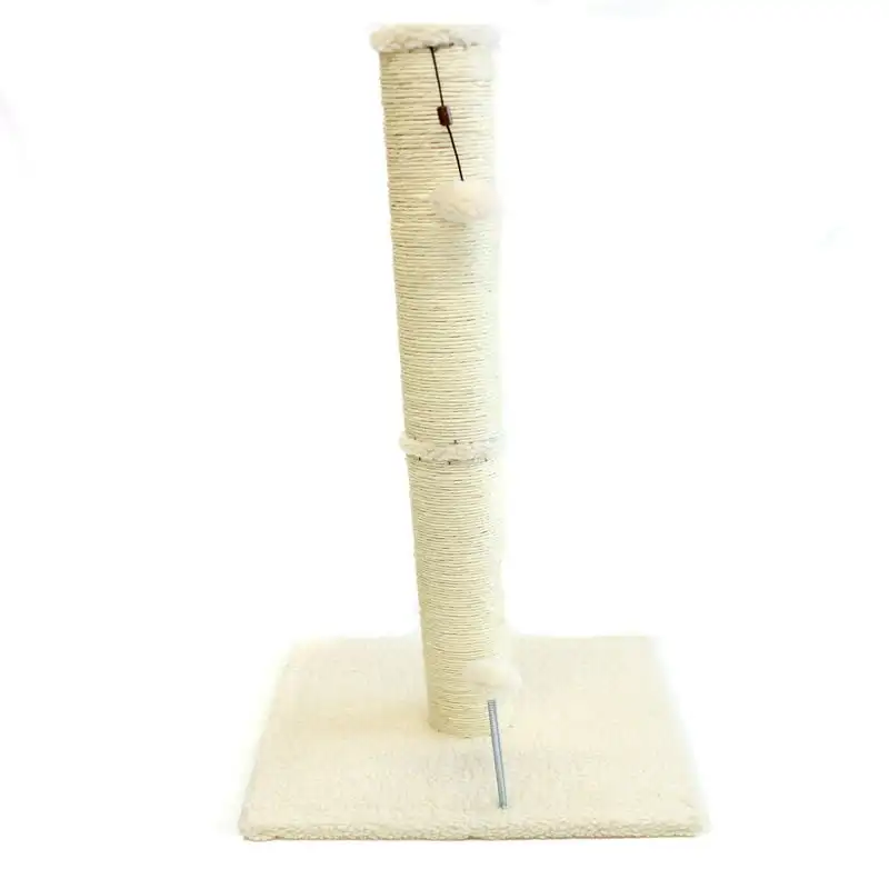 

inch Sisal Scratching Post (Beige Fleece 16x16 Base)