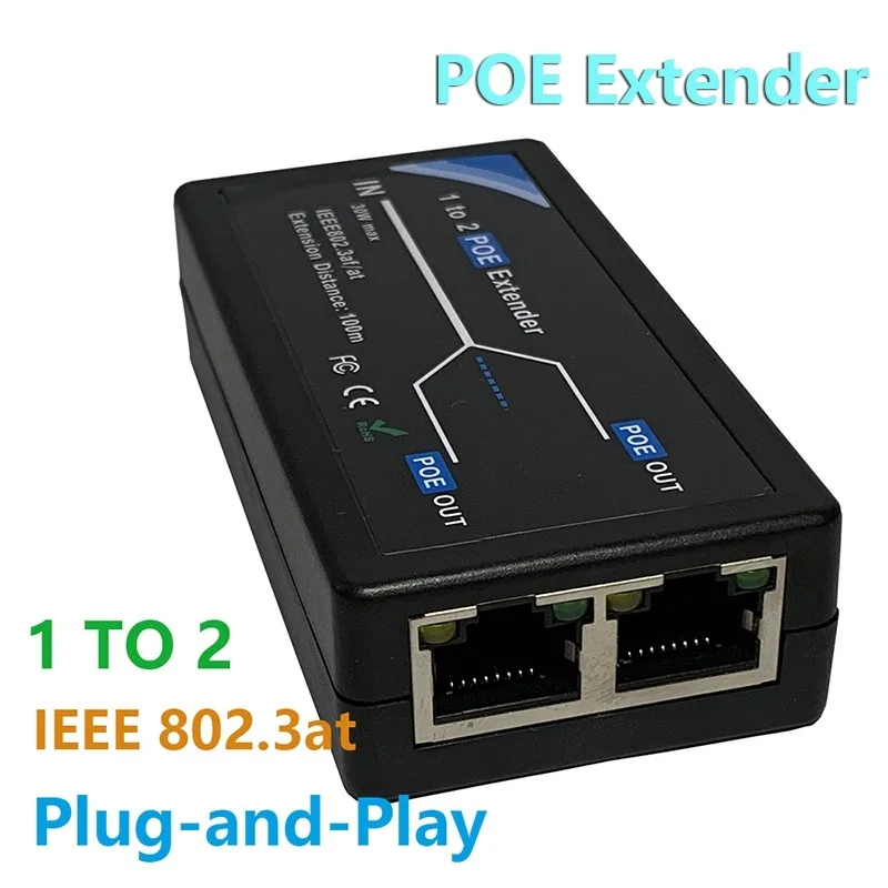 

2-портовый удлинитель POE 100 Мбит/с со стандартом IEEE 802.3af для IP-Камеры NVR AP IP VOICE POE удлинитель 100 метров для диапазона POE