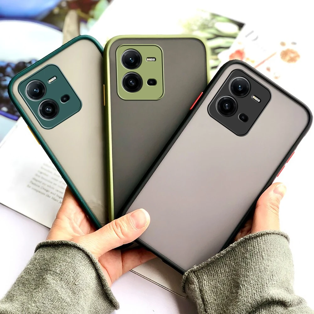 

ДЛЯ Vivo V25 5G V25E 4G vivoV25 полупрозрачная фотоматовая текстура Прочный чехол с полным покрытием Оригинальный ультратонкий нескользящий