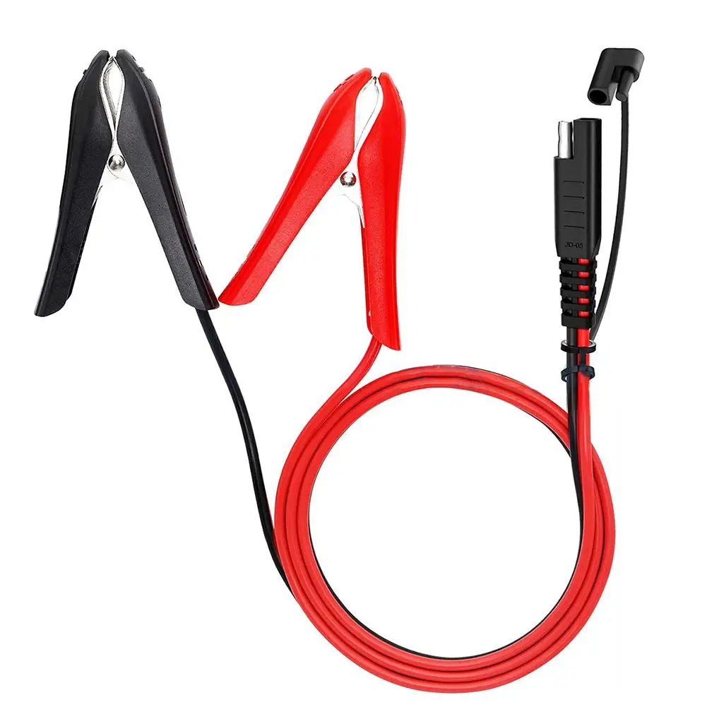 

60cm 16awg SAE To Clip Cable Car Quick Connector Charger Alligator-Clip Line Power Charging Extension Cable freeshipping