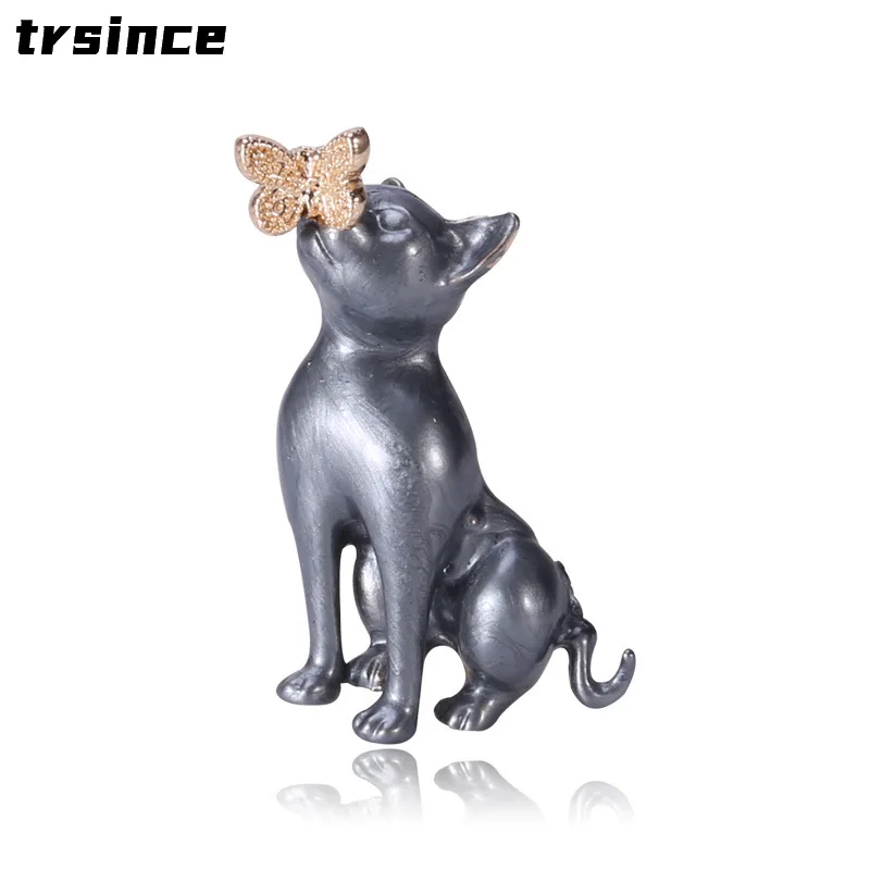 

Enamel Dog Cat and Butterfly Brooches for Women Fashion Animal Pin Wedding Pin Jewelry Accessories