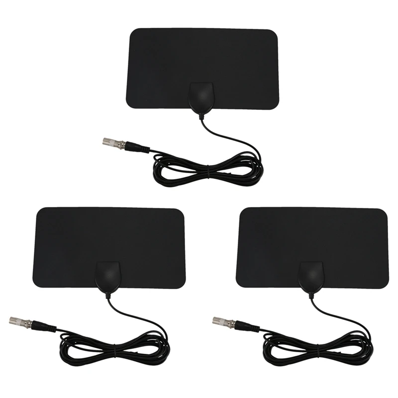 

3X Flat HD Digital Indoor Zoom TV Antenna HDTV 50 Mile Range Tvfox VHF UHF DVB