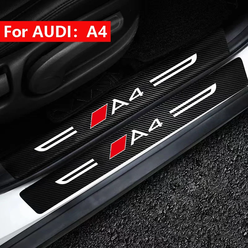 

4PCS Car Door Sill Protector Carbon Fiber Threshold Film Sticker for Audi A4 A1 A2 A3 A5 A6 A7 A8 Q1 Q2 Q3 Q4 Q5 Q6 Q7 Q8 TT S7