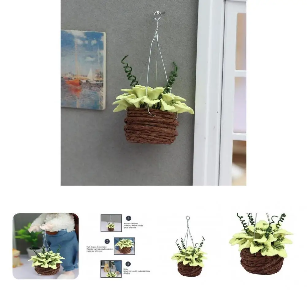 

Beautiful Resin Lovely Mini Green Plant Yellow Maple for Home Ornament Dollhouse Green Plant Simulation Green Plant
