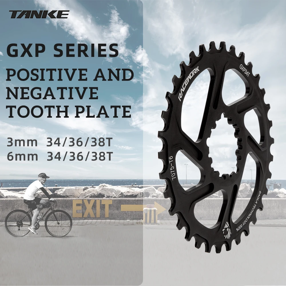 

RACEWORK MTB Bike Chainring 34T/36T/38T Offset 3mm 6mm Bicycle Narrow Wide crankset Chainrings For Sram 11/12S NX XX XO GX GXP11