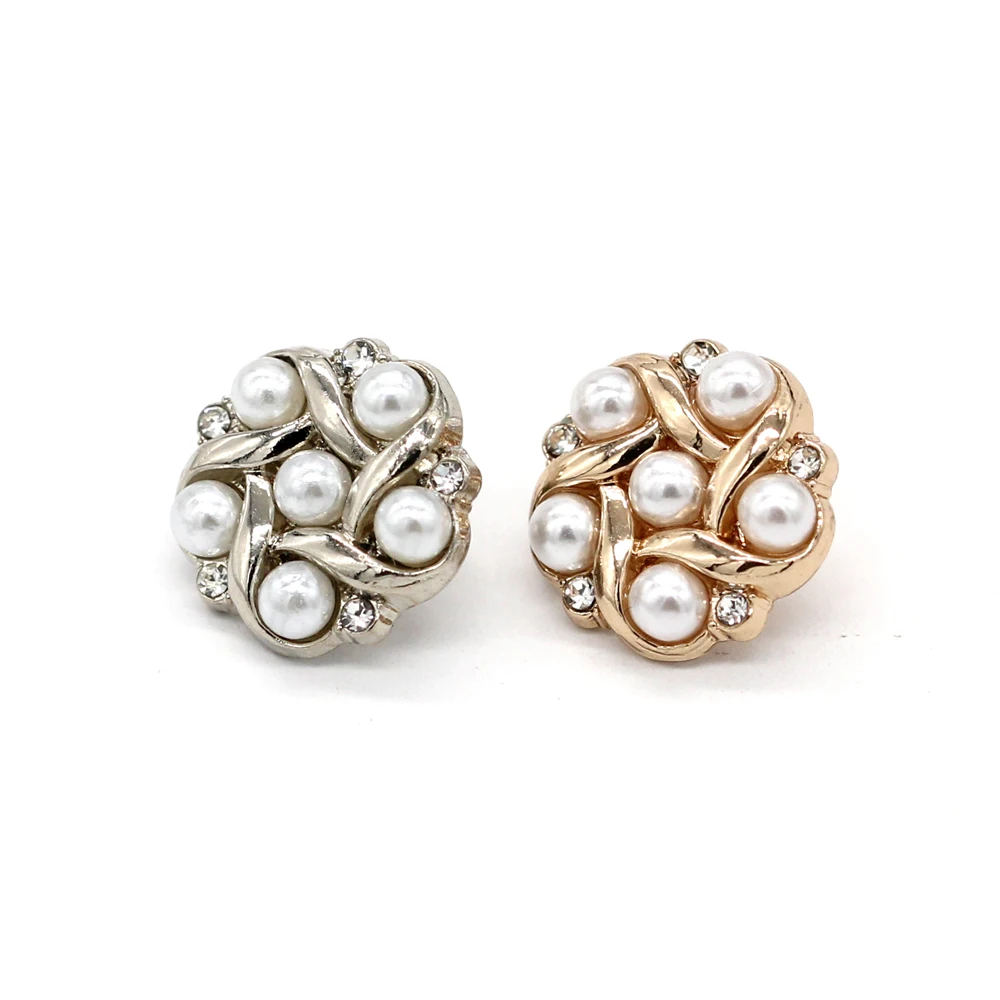 EQUBO 10Pcs 12mm маленькая звезда форма золотые серебряные жемчужные кнопки с