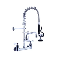healthy material kitchen faucet wall mount stainless steel 304 mini commercial pre rinse faucet from china