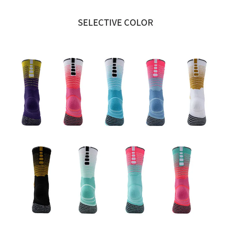 5pair Basketball Socks Sport For Men Outdoor Cycling Climbing Running Breathable Adult Non-Slip Middle Towel Socks