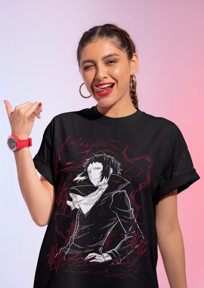 Ryunosuke футболка Bungou бродячие собаки Dazai Chuuya Nakajima atсуши Мягкая