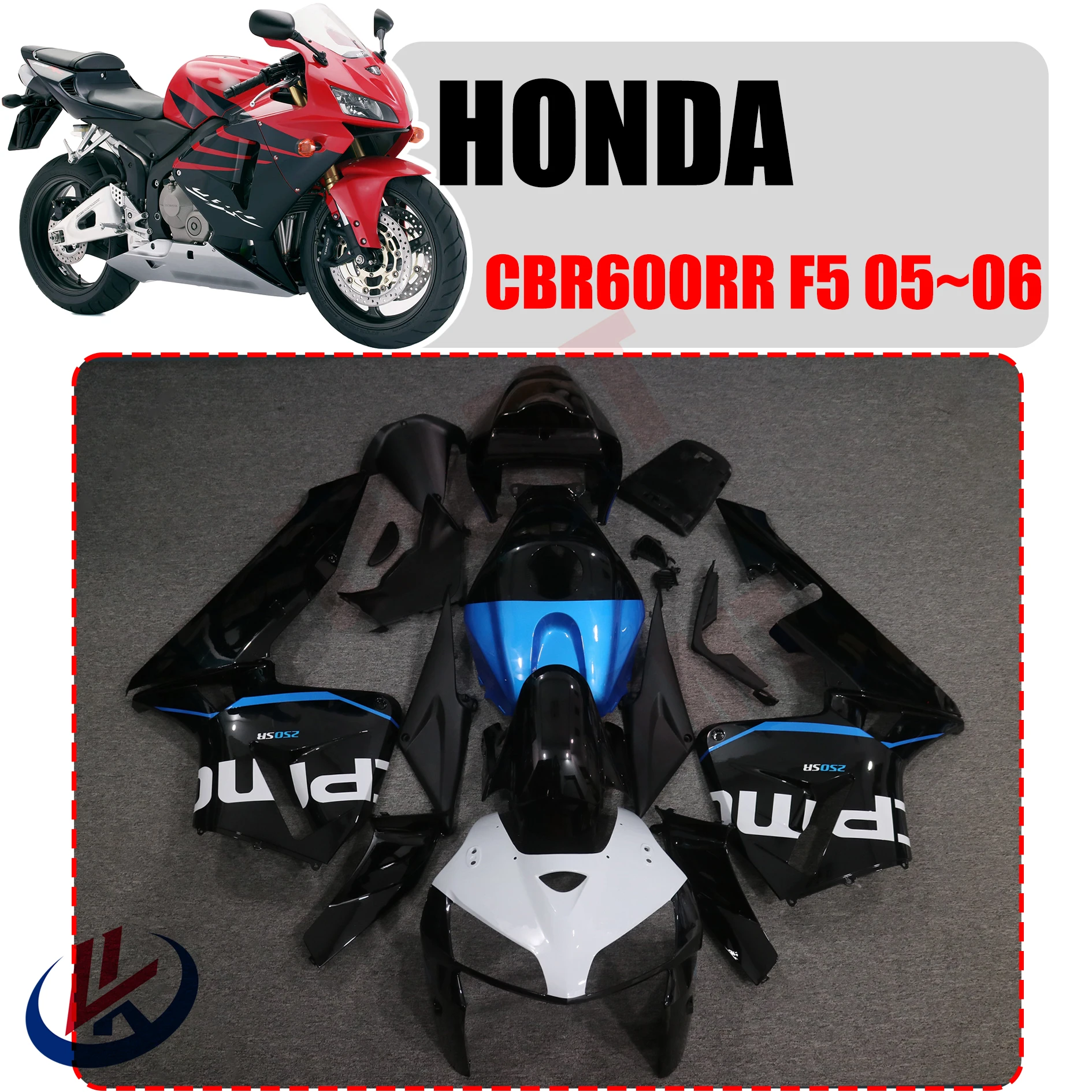 

For HONDA CBR600RR CBR 600RR CBR 600 RR F5 2005 2006 Motorcycle Full Body Fit Fairing For Honda CBR600rr 2005 2006 Full Fairing