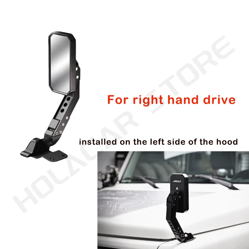 

Резервное зеркало на капоте двигателя Jimny, черное, предотвращающее слепое пятна, широкоугольное зеркало для Suzuki Jimny JB74 JB64 2019 2022 2024 2025