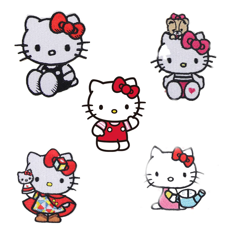 

Kawaii original cartoon Cute girl embroidery cloth patch size cartoon fashion clothes back glue ironing Children's gifts