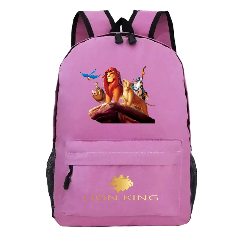 

Disney Cartoon Backpacks Lion King Anime Character Toys Cartoon Large Capacity Schoolbag Boys Girls Kids Students Birthday Gifts