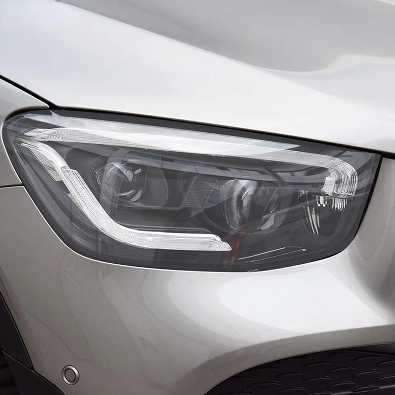 

2-pcs car headlights protective film for Mercedes-Benz GLC class X253 C253 AMG 2015-On accessories transparent black TPU sticker