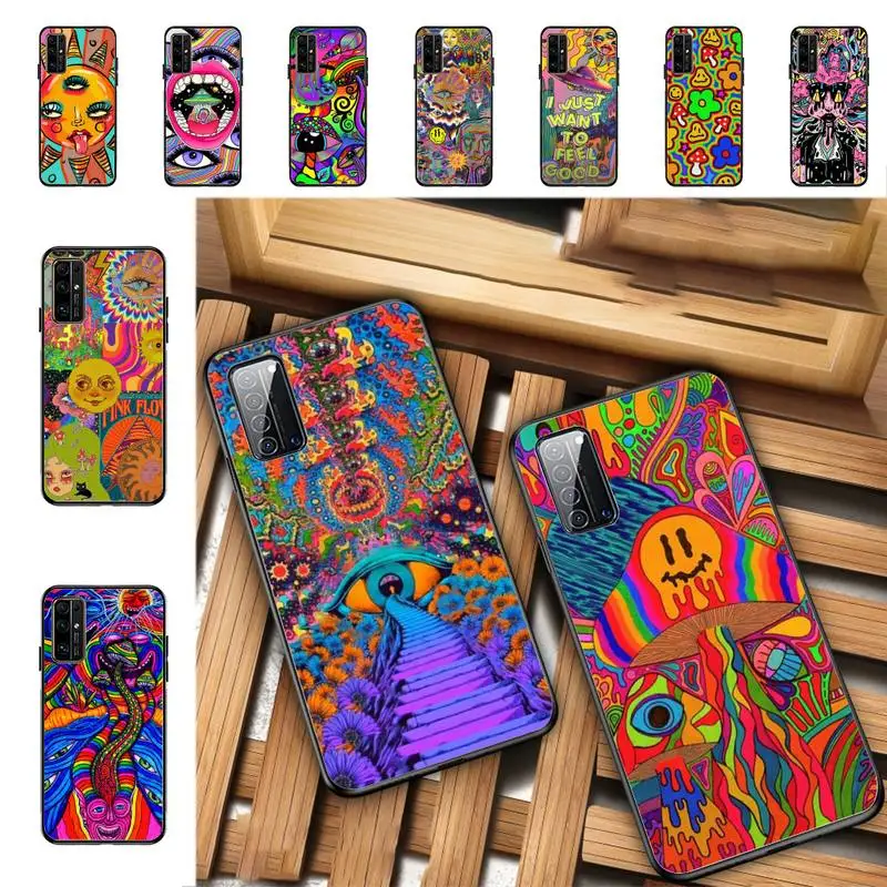 

YNDFCNB Colourful Psychedelic Trippy Art Phone Case for Huawei Honor 10 i 8X C 5A 20 9 10 30 lite pro Voew 10 20 V30