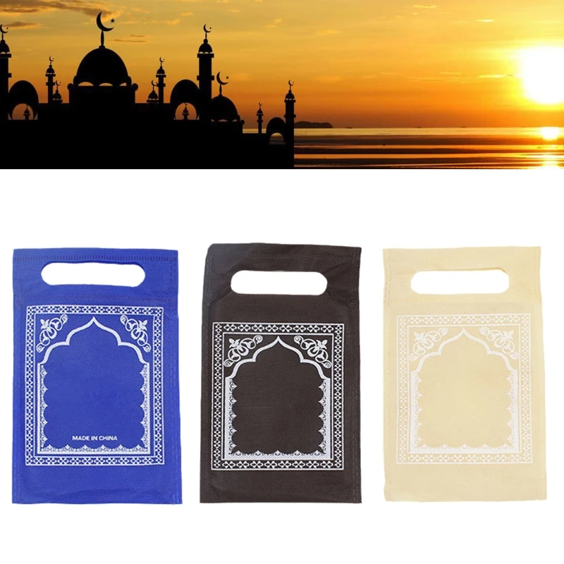 

Muslim Prayer Carpet Foldable Islamic Interactive Praying Ritual Mat Ornament for Eid Ramadan Party Decoration Supplies kawasaki