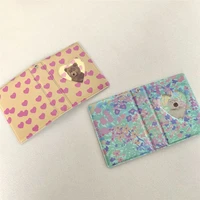 cute heart bear card holder 40 grids pocket photo ablum cover kpop idol postcards portable mini collect books stationery