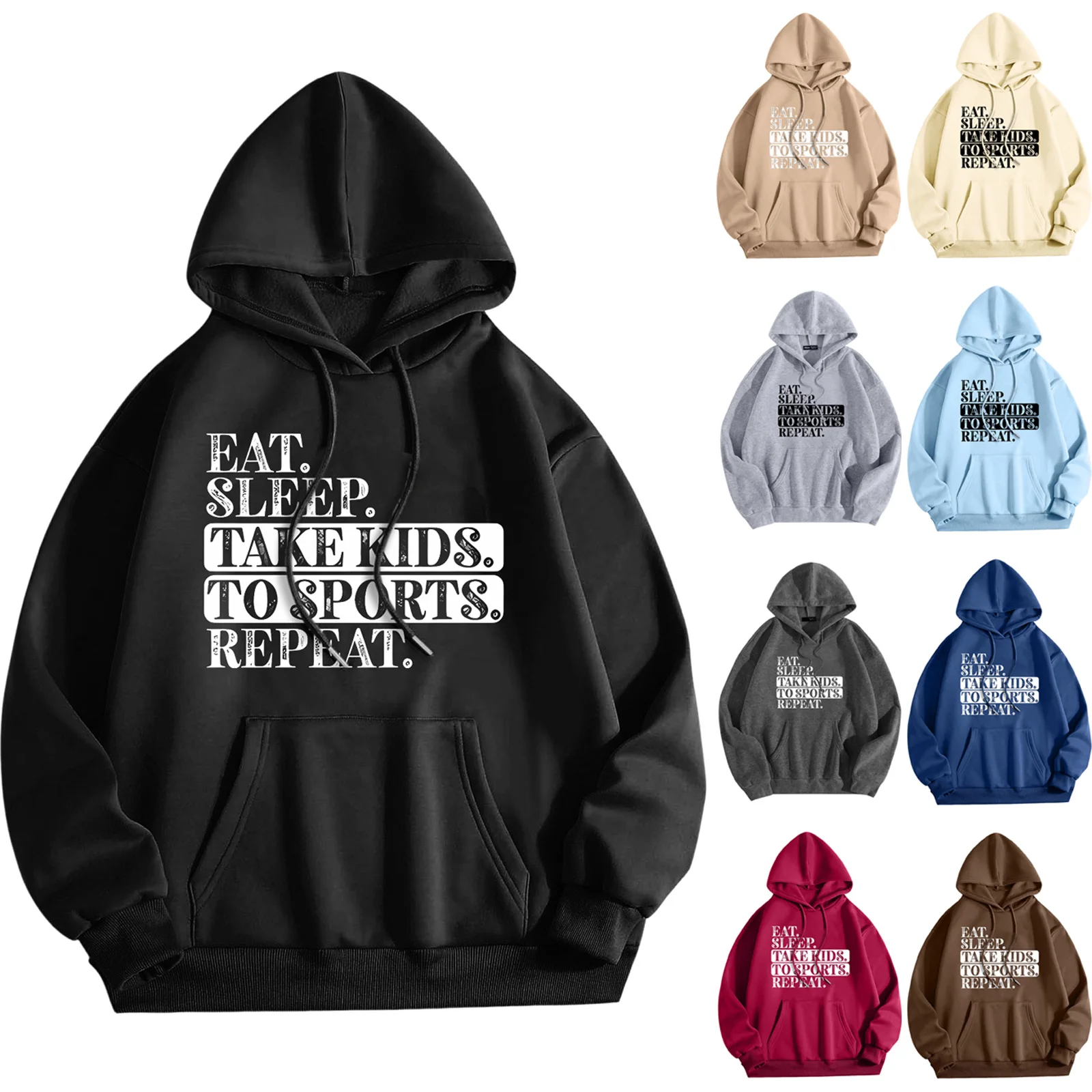 

Женская Повседневная Толстовка свободного покроя с длинным рукавом и принтом букв