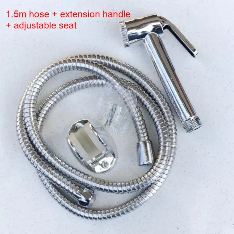 

Handheld Toilet Bidet Faucet Sprayer Stainless Steel Bathroom Hand Bidet Spraye Set Toilet Self Cleaning Shower Head No Punch