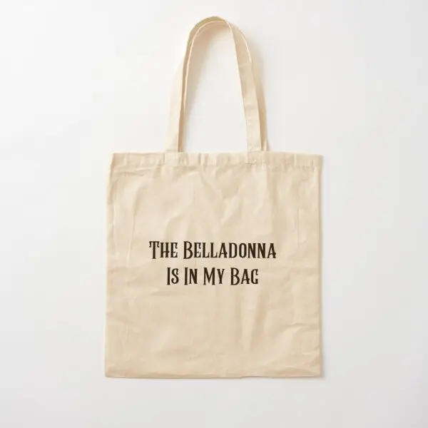 

The Belladonna Is In My Bag Cotton Canvas Bag Ladies Reusable Foldable Shopper Tote Grocery Fabric Designer Casual Women