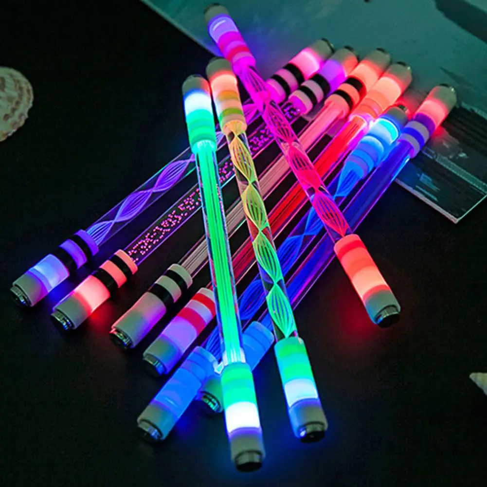 

E15 спиннинговая ручка с подсветкой, спиннинговая ручка, специальная ручка для детей, спиннинговая игрушка для офиса, случайный цвет