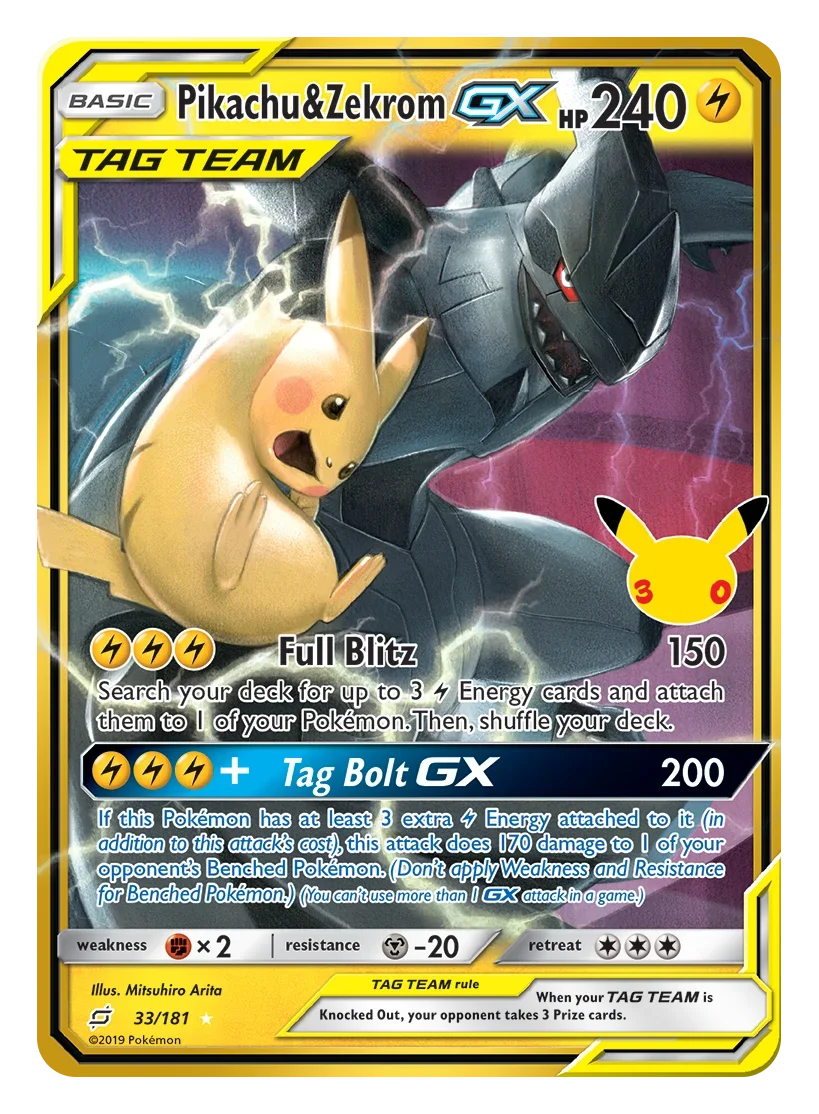 Фото Коллекционные карты DIY Pokemon PTCG: Пикачу, Чаризард, Зекром, Умбреон, Эспеон (30-й выпуск) – Классическая игра, аниме-коллекция №5