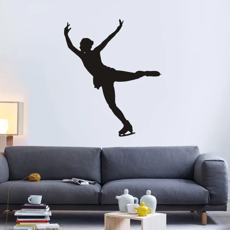 Наклейка на стену для фигурного катания наклейка автомобиль плакаты лыжах