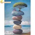 Картина из страз CHENISTORY 5D сделай сам, Приморский Пейзаж, полная выкладка, квадратнаяКруглая Мозаика из страз, абстрактная вышивка из камня, домашний декор