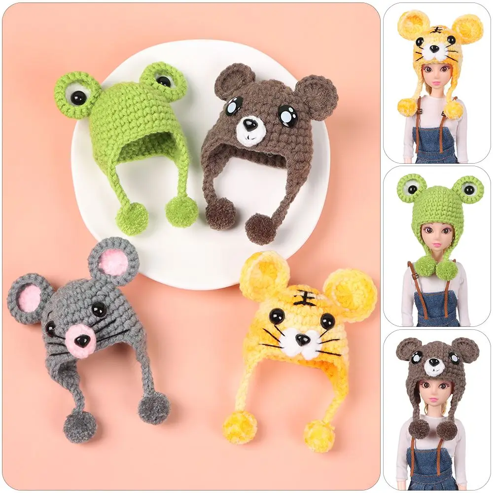 12 ~ 16 см Одежда для куклы аксессуары кукол Obitsu11 Мультяшные вязаные шапки с ушками