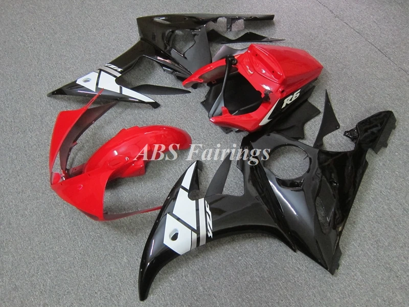 

Комплект обтекателей из АБС-пластика для мотоцикла, подходит для YAMAHA YZF- R6 2003 2004 03 04, красный, белый, черный